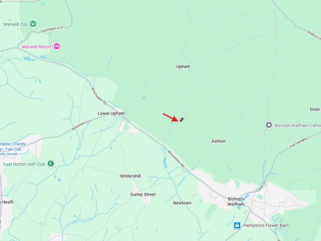 Map showing location of Stakes Farm